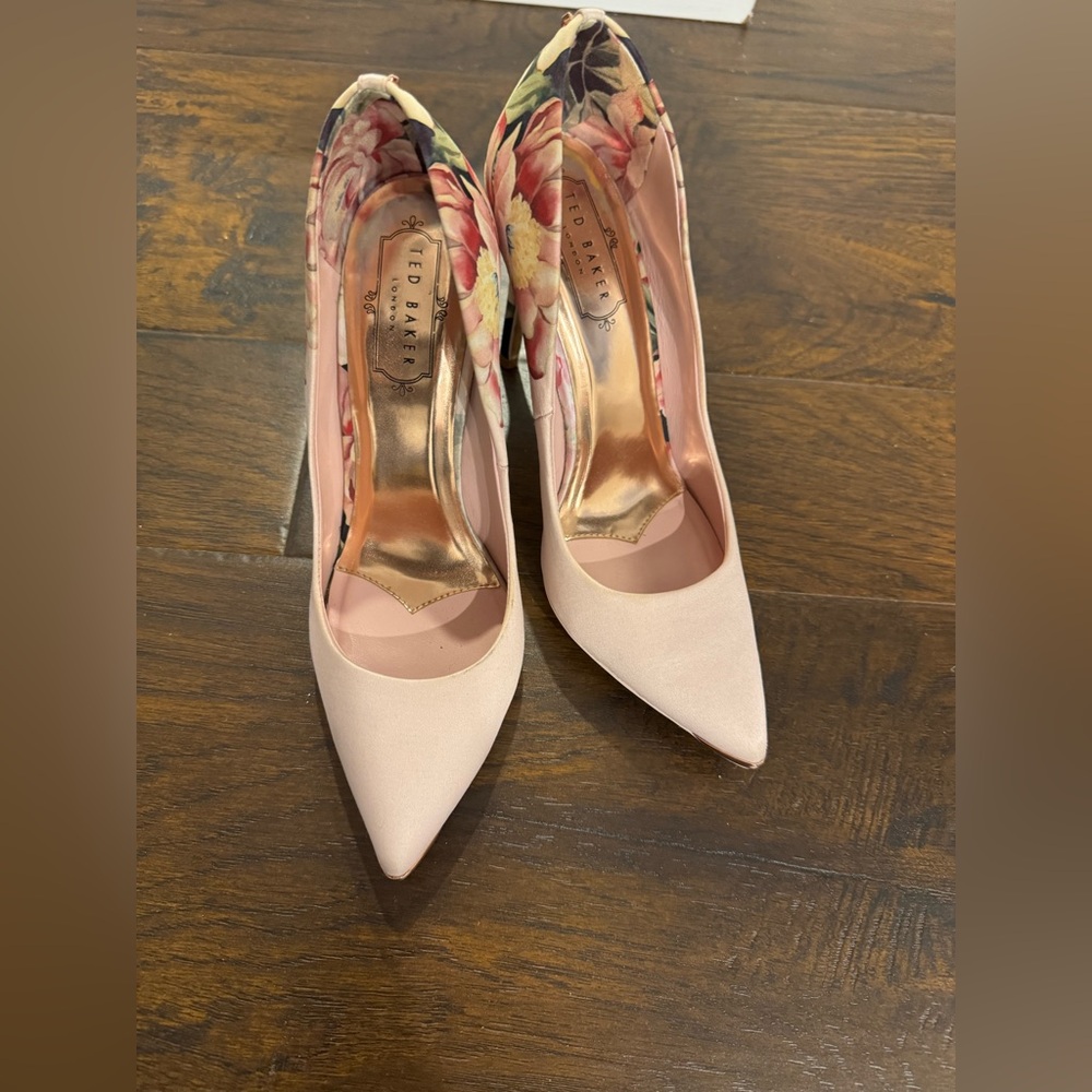 Ted Baker Blush Pink Heels with Floral Interior